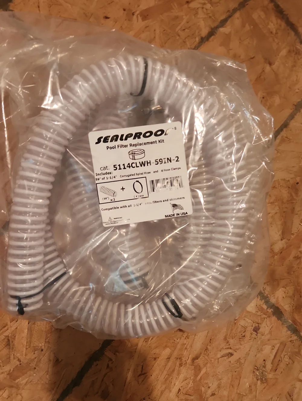 White Pool Filter Replacement Hose - 59in